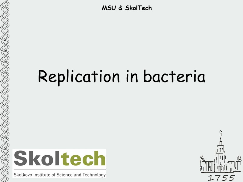 MSU & SkolTech Replication in bacteria